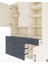 Hyperion Dolap 8 Raflı 5 Çekmeceli 3 Kapaklı 132X44X195 Aytaşı-Aytaşı/antrasit 4