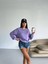 2 Iplik Yumuşak Dokulu Bisiklet Yaka Oversize Kalıp Sweatshirt 4