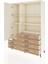 Hyperion Dolap 7 Raflı 6 Çekmeceli Tek Kapaklı 132X44X195 Aytaşı-Aytaşı/çam 3