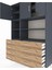 Hyperion Dolap 8 Raflı 8 Çekmeceli 3 Kapaklı 132X44X195 Antrasit-Antrasit/çam 4