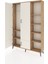 Arges Dolap 6 Raflı 4 Kapaklı Tek Askılı 132X30X195 Çam-Aytaşı/çam 3