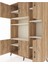 Hyperion Dolap 9 Raflı 6 Kapaklı 132X44X195 Çam-Çam/aytaşı 4