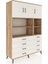 Hyperion Dolap 8 Raflı 8 Çekmeceli 3 Kapaklı 132X44X195 Çam-Aytaşı/aytaşı 2