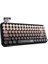 Kablosuz Bluetooth Retro Sessiz Klavye - Yuvarlak Tuşlu, Kedi Süs Aksesuarı, 84 Tuşlu, Taşınabilir, Akıllı Uyku Modu, Ergonomik Tasarım, Tablet Telefon Uyumlu, Ajazz AJ308I Kahverengi 2