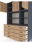 Hyperion Dolap 8 Raflı 8 Çekmeceli 3 Kapaklı 132X44X195 Antrasit-Çam/çam 4