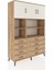 Hyperion Dolap 8 Raflı 8 Çekmeceli 3 Kapaklı 132X44X195 Çam-Aytaşı/çam 2