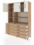 Hyperion Dolap 8 Raflı 8 Çekmeceli 3 Kapaklı 132X44X195 Çam-Aytaşı/çam 3