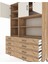 Hyperion Dolap 8 Raflı 8 Çekmeceli 3 Kapaklı 132X44X195 Çam-Aytaşı/çam 4