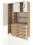 Hyperion Dolap 7 Raflı 4 Çekmeceli 3 Kapaklı 132X44X195 Çam-Aytaşı/çam 3