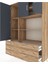 Hyperion Dolap 7 Raflı 5 Çekmeceli 3 Kapaklı 132X44X195 Çam-Antrasit/çam 4
