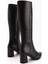 Velma Hakiki Deri Siyah Topuklu Kadın Çizme 5