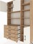 Arges Dolap 9 Raflı 4 Çekmeceli 3 Kapaklı 132X30X195 Çam-Aytaşı/çam 4
