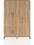 Arges Dolap 7 Raflı 5 Kapaklı Tek Askılı 132X30X195 Çam-Çam/aytaşı 1
