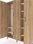 Arges Dolap 7 Raflı 5 Kapaklı Tek Askılı 132X30X195 Çam-Çam/aytaşı 4