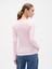 Kadın Açık Pembe Modern Crewneck T-Shirt 5