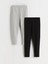 Süper Skinny Fit Kız Çocuk Tayt 2'li (W5) 2