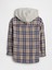 Erkek Çocuk Mavi Relaxed Kapüşonlu Flannel Gömlek 3