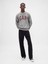 Erkek Gri Relaxed Gap Logo Intarsia Sweat 5