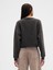 Kadın Koyu Gri Heavyweight Fransız Havlu Kumaş Logo Crop Sweatshirt 4