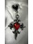 Kalp Taşlı Gotik Haç Küpe 2
