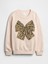 Kız Bebek Pembe Oversized Grafik Sweatshirt 1
