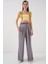 Kadın Bdart Yüksek Bel Pileli Palazzo Pantolon Gri 1