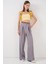 Kadın Bdart Yüksek Bel Pileli Palazzo Pantolon Gri 3