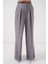 Kadın Bdart Yüksek Bel Pileli Palazzo Pantolon Gri 4