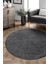 Azra Antrasit Yuvarlak Mutfak Halısı | Yıkanabilir, Kaymaz Taban, Yumuşak Dokulu Antre Kilimi 3