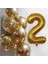Rakam Folyo Balon Krom Balon Gold Gold Pullu Balon Seti 1