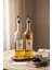 Ahşap Stantlı Zeytinyağı ve Ayçiçek Yağı Için Şık Cam Yağdanlık Seti (2'li) 750 ml 3