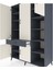 Kronos Dolap 10 Raflı Tek Çekmeceli 5 Kapaklı 132X59X195 Antrasit-Aytaşı/antrasit 4
