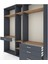 Hyperion Dolap 7 Raflı 4 Çekmeceli 3 Askılı 220X44X243 Antrasit-Çam/antrasit 4