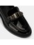 Kadın Siyah Metal Aksesuarlı Loafer 6