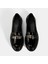 Kadın Siyah Metal Aksesuarlı Loafer 7