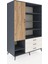 Kronos Dolap 9 Raflı 3 Çekmeceli Tek Kapaklı 132X59X195 Antrasit-Çam/aytaşı 2