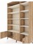 Hyperion Dolap 10 Raflı 3 Kapaklı 132X44X195 Çam-Çam/aytaşı 4