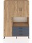 Hyperion Dolap 6 Raflı 3 Çekmeceli 3 Kapaklı 132X44X195 Çam-Çam/antrasit 1