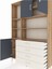 Arges Dolap 8 Raflı 4 Çekmeceli 3 Kapaklı 132X30X195 Çam-Antrasit/aytaşı 4