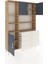 Arges Dolap 8 Raflı 4 Çekmeceli 3 Kapaklı 132X30X195 Çam-Antrasit/aytaşı 5
