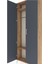 Arges Dolap 2 Raflı 2 Kapaklı Tek Askılı 88X30X221 Çam-Antrasit 5