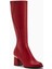 Kaylin Hakiki Deri Kırmızı Yılan Desenli Detaylı Kadın Topuklu Çizme 2