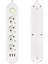 Akım Korumalı Priz, 4 Lü Priz,1.5 Metre Kablolu, 3 USB Li 3000W, 16 Amper, Kablo Üstünde Koruma Sigortalı, Çocuk Korumalı, Topraklı (Beyaz-4) 2