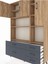 Arges Dolap 8 Raflı 5 Çekmeceli 3 Kapaklı 132X30X195 Çam-Çam/antrasit 4
