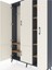 Arges Dolap 7 Raflı 5 Kapaklı Tek Askılı 132X30X195 Antrasit-Aytaşı/çam 4