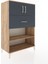 Hyperion Dolap 2 Raflı Tek Çekmeceli 2 Kapaklı 88X44X134 Çam-Antrasit 2