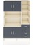 Hyperion Dolap 9 Raflı 4 Çekmeceli 4 Kapaklı 132X44X195 Aytaşı-Antrasit/antrasit 1