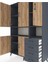 Hyperion Dolap 7 Raflı 4 Çekmeceli 5 Kapaklı 132X44X195 Antrasit-Çam/antrasit 4