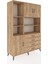 Hyperion Dolap 8 Raflı 4 Çekmeceli 3 Kapaklı 132X44X195 Çam-Çam/çam 2