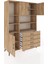 Hyperion Dolap 8 Raflı 4 Çekmeceli 3 Kapaklı 132X44X195 Çam-Çam/çam 5